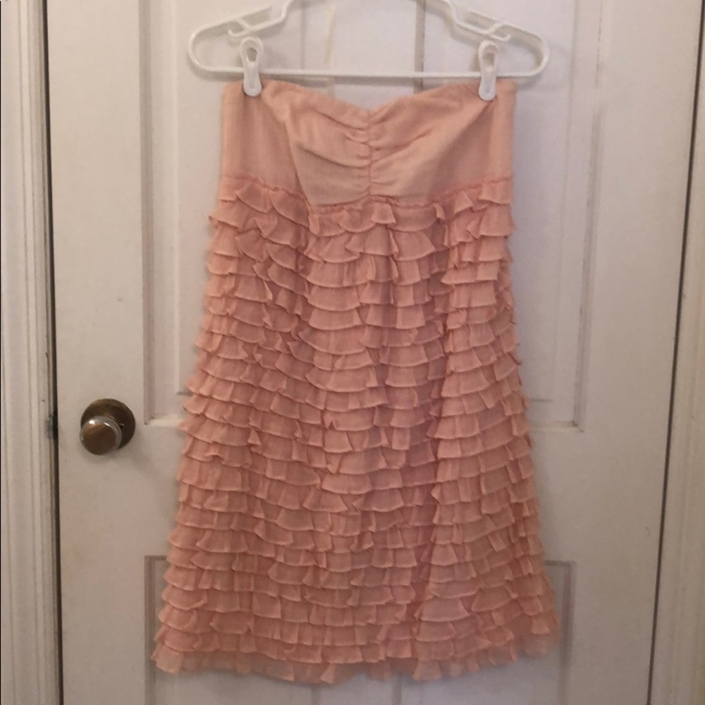 J.Crew Strapless Ruffle Dress